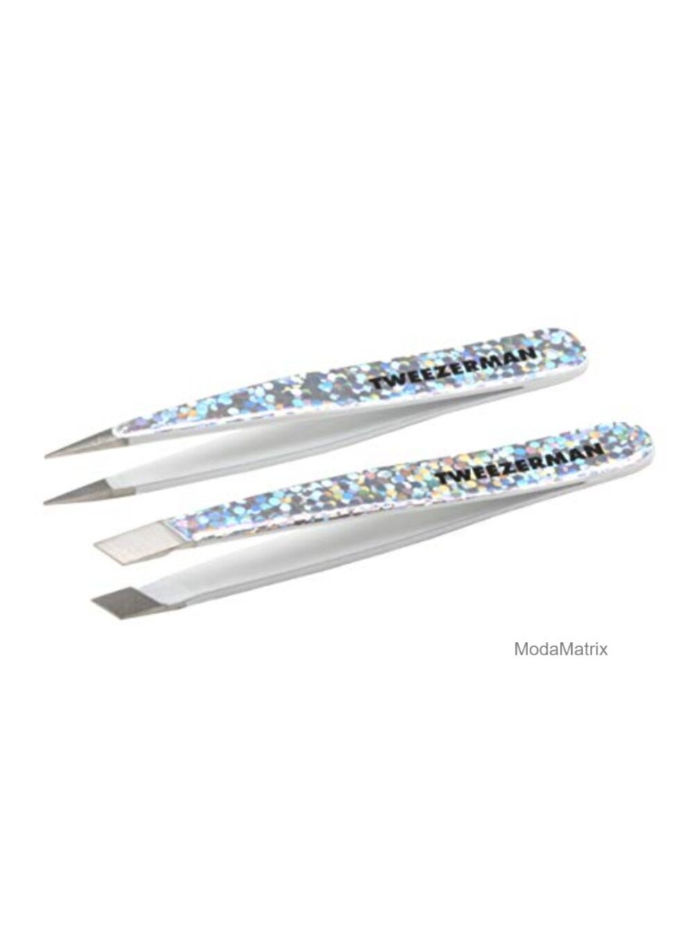 Micro Mini Slant & Point Tweezer Set Stainless Steel Eyebrow Shaping
